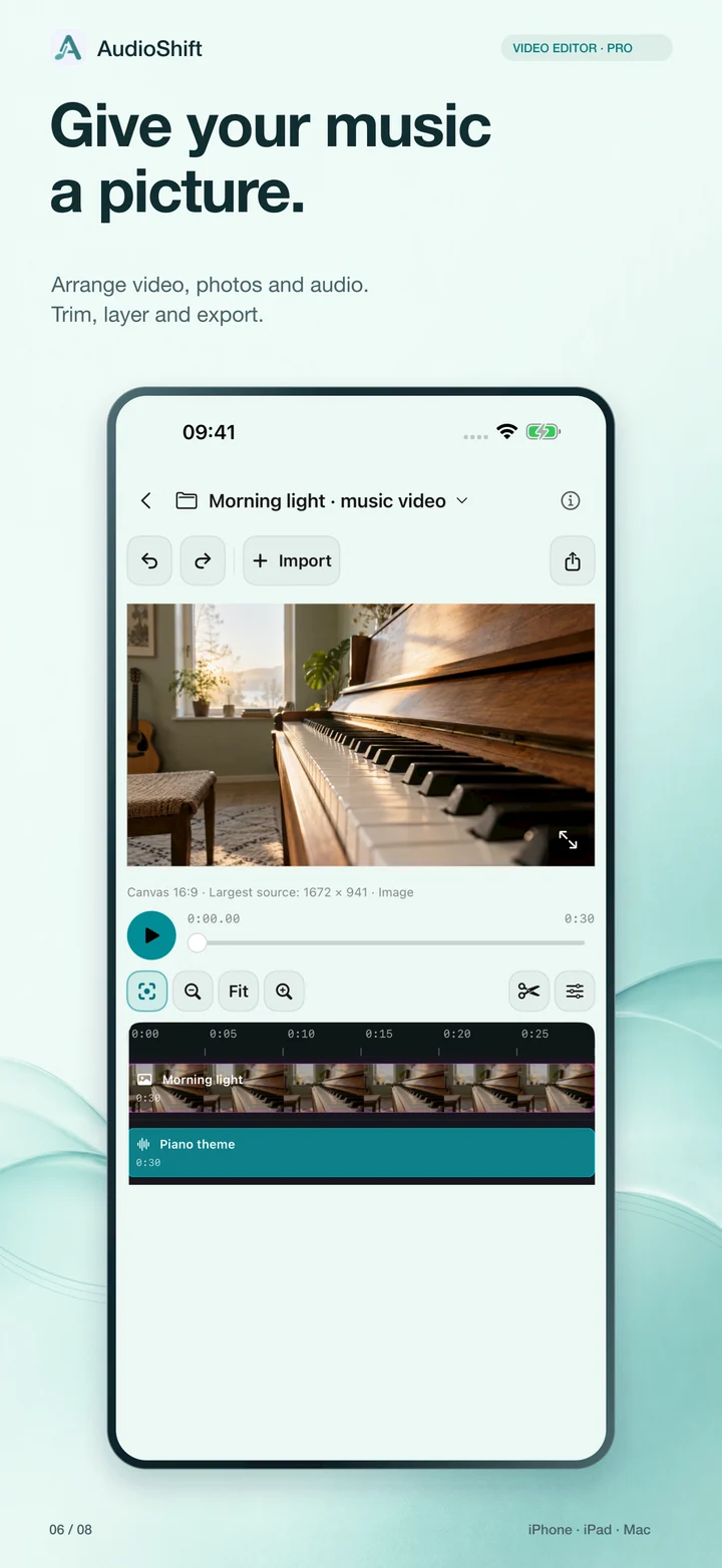 Video editor — AudioShift